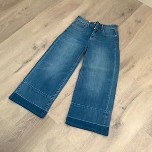 Anthropologie wide leg capris petite